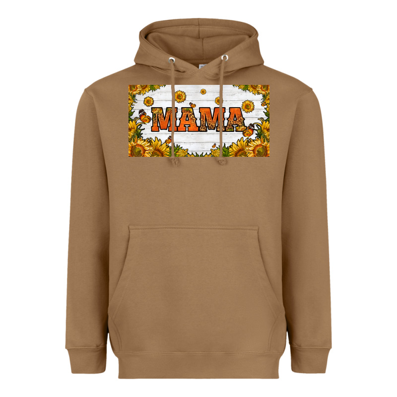 Sunflowers And Butterflies Mama License Plate Heavyweight Hoodie by HRA Design Shop | Teevron
