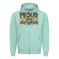 Seafoam proud mom lgbtq Zipper Hoodie - texasbilliewilder