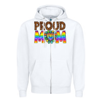 White proud mom lgbtq Zipper Hoodie - texasbilliewilder