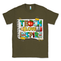 Army Green teach love inspire Classic Tee - texasbilliewilder