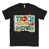 Black teach love inspire Classic Tee - texasbilliewilder