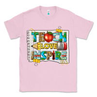 Bubblegum Pink teach love inspire Classic Tee - texasbilliewilder