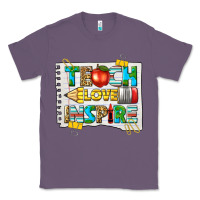Lavender teach love inspire Classic Tee - texasbilliewilder