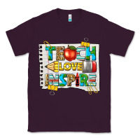 Plum teach love inspire Classic Tee - texasbilliewilder