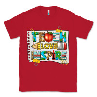 Red teach love inspire Classic Tee - texasbilliewilder