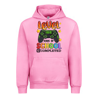 Fuchsia Pink level 100 days of school completed Urban Hoodie - MaliasSmallBusiness