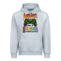 Heather Grey level 100 days of school completed Urban Hoodie - MaliasSmallBusiness