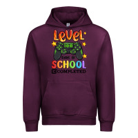 Mauve Wine level 100 days of school completed Urban Hoodie - MaliasSmallBusiness
