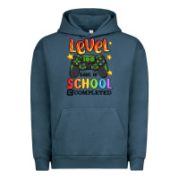 Pigment Midnight Navy level 100 days of school completed Urban Hoodie - MaliasSmallBusiness
