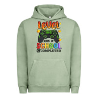 Pigment Oil Green level 100 days of school completed Urban Hoodie - MaliasSmallBusiness