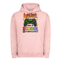 Pigment Salmon level 100 days of school completed Urban Hoodie - MaliasSmallBusiness