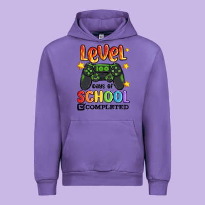 Level 100 Days Of School Completed Urban Hoodie Designed By Maliassmallbusiness
