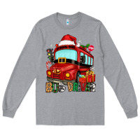 Heather Grey christmas bus driver Long Sleeve Tee - Zillion Design Studio