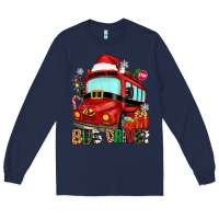 Navy christmas bus driver Long Sleeve Tee - Zillion Design Studio