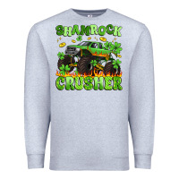 Heather Grey shamrock crusher Premium Sweatshirt - Artiststas