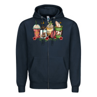 Navy faith coffee cups Zipper Hoodie - Zillion Design Studio