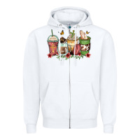 White faith coffee cups Zipper Hoodie - Zillion Design Studio