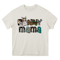 Cream Bunny mama Heavy Core Tee - CowhideDigitalArt