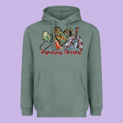 Respiratory Therapist Heavyweight Hoodie Designed By Racoondesign