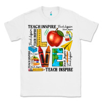 White teach love inspire teacher Classic Tee - texasbilliewilder