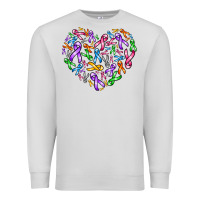 Dove Grey cancer ribbon heart Premium Sweatshirt - AdoDesignShop