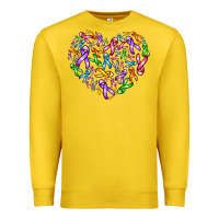 Lemon cancer ribbon heart Premium Sweatshirt - AdoDesignShop