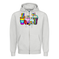 Dove Grey pride coffee cups Zipper Hoodie - Zillion Design Studio