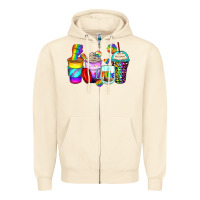 Sandshell pride coffee cups Zipper Hoodie - Zillion Design Studio