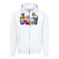 White pride coffee cups Zipper Hoodie - Zillion Design Studio