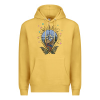 Antique Gold compass with mountain Premium Hoodie - MaliasSmallBusiness