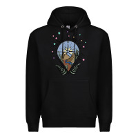 Black compass with mountain Premium Hoodie - MaliasSmallBusiness