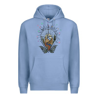 Colony Blue compass with mountain Premium Hoodie - MaliasSmallBusiness