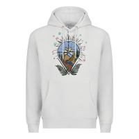 Dove Grey compass with mountain Premium Hoodie - MaliasSmallBusiness