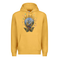 Mustard compass with mountain Premium Hoodie - MaliasSmallBusiness