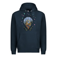 Navy compass with mountain Premium Hoodie - MaliasSmallBusiness