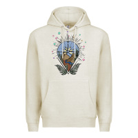 Oatmeal Heather compass with mountain Premium Hoodie - MaliasSmallBusiness