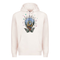 Pale Pink compass with mountain Premium Hoodie - MaliasSmallBusiness
