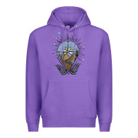 Purple compass with mountain Premium Hoodie - MaliasSmallBusiness