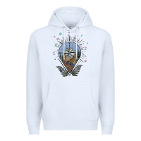 White compass with mountain Premium Hoodie - MaliasSmallBusiness