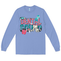 Colony Blue dental squad with cowhide Long Sleeve Tee - texasbilliewilder