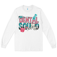 White dental squad with cowhide Long Sleeve Tee - texasbilliewilder