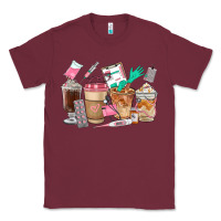 Burgundy Nurse Coffee Cups Classic Tee - FaDigitalArtStudio