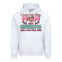 White i have two titles mom and grandma and i rock them Urban Hoodie - MaliasSmallBusiness