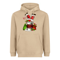 Mushroom Santa claus in a coffee cup Heavyweight Hoodie - FaDigitalArtStudio