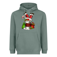 Sage Santa claus in a coffee cup Heavyweight Hoodie - FaDigitalArtStudio