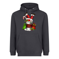 Smoke Santa claus in a coffee cup Heavyweight Hoodie - FaDigitalArtStudio