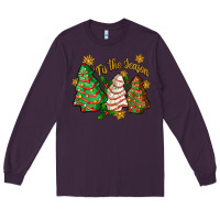 Plum 'tis the season christmas cake Long Sleeve Tee - Zillion Design Studio