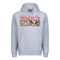 Heather Grey holy cow i'm sister Premium Hoodie - MaliasSmallBusiness