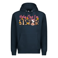 Navy holy cow i'm sister Premium Hoodie - MaliasSmallBusiness