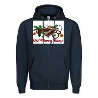 Navy one merry nurse Zipper Hoodie - RanaPortraitStore
